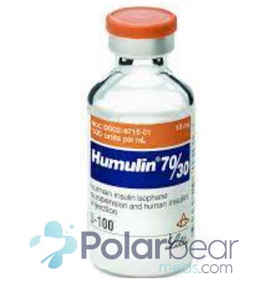 Humulin 30 / 70 Vial 100 Units/ml Insulin Injection